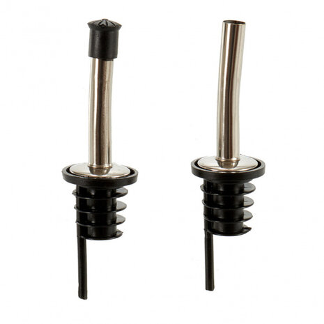 schenktuiten 9 cm RVS zwart/goud 2 stuks