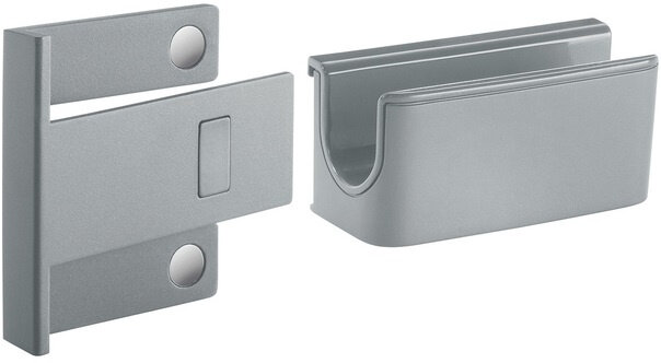 stiftenhouder glasbord 7,5 x 3,7 cm grijs 2-delig