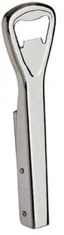 flessenopener 12 cm RVS zilver