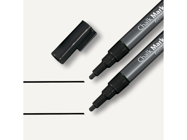 krijtstiften 1-2/1-5 mm afwasbaar zwart 2 stuks