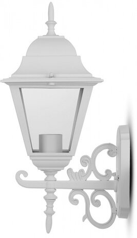 wandlamp VT-761 E27 60W 44,5 cm aluminium/glas wit