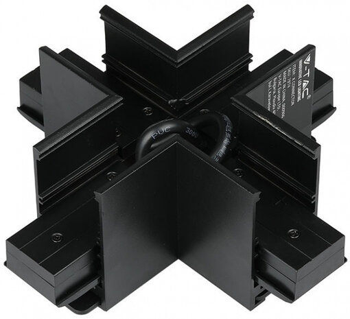 kruisconnector magneetrails IP20 staal zwart