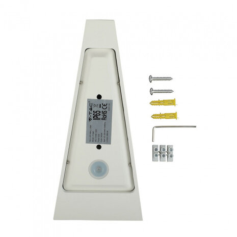 wandlamp VT-826 6W led 4000k 200 x 90 mm aluminium wit
