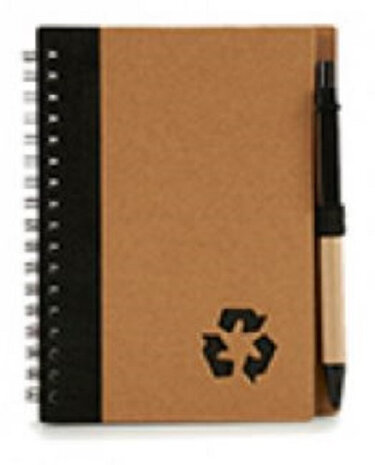 notitieboek 16 x 12 cm karton zwart 2-delig