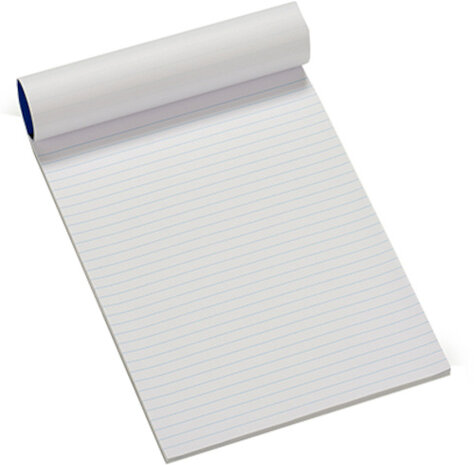 schrijfblok gelinieerd A4 papier wit 50 pagina&#039;s