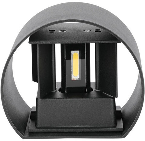 wandlamp VT-756 14 x 11,5 cm aluminium 6W 3000K zwart