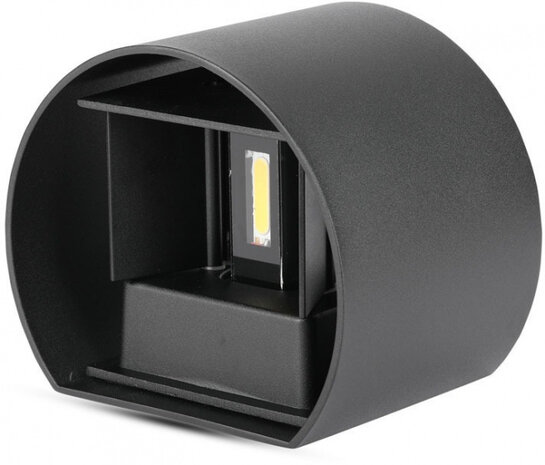 wandlamp VT-756 14 x 11,5 cm aluminium 6W 3000K zwart