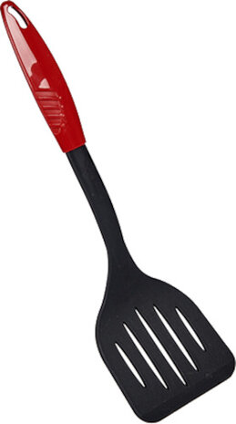 spatel 33 cm nylon zwart/rood