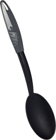 opscheplepel 32,5 cm nylon zwart/grijs