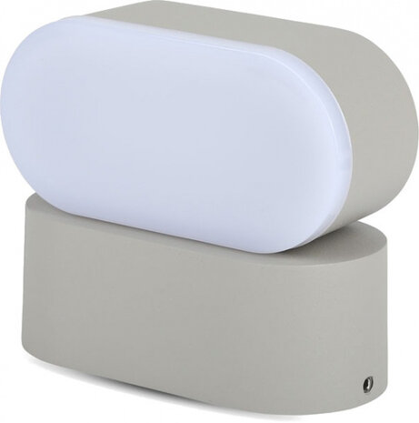 wandlamp VT-816 6W 3000K 660lm 11 cm IP65 aluminium grijs