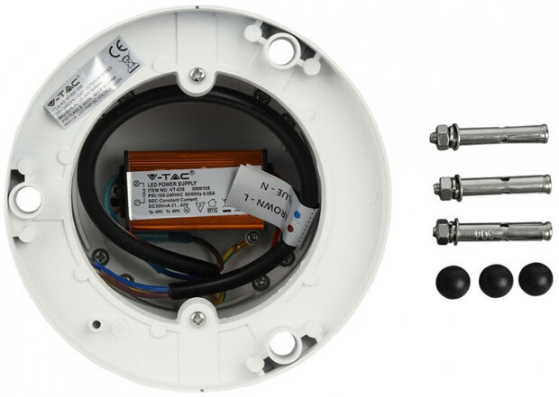 padverlichting VT-830 10W 6400K 450lm 25 cm IP65 wit