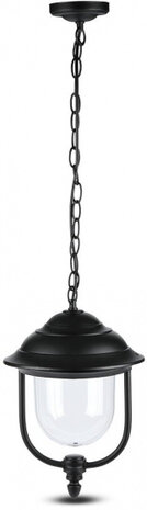 hanglamp VT-850 25 cm E27 aluminium&nbsp;60W IP44 zwart