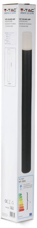 paallamp VT-7618 8 x 80 cm GU10 aluminium 35W IP54 zwart
