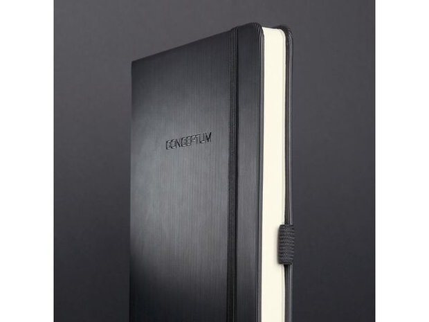 notitieboek Conceptum Pure A4 gelinieerd hardcover zwart