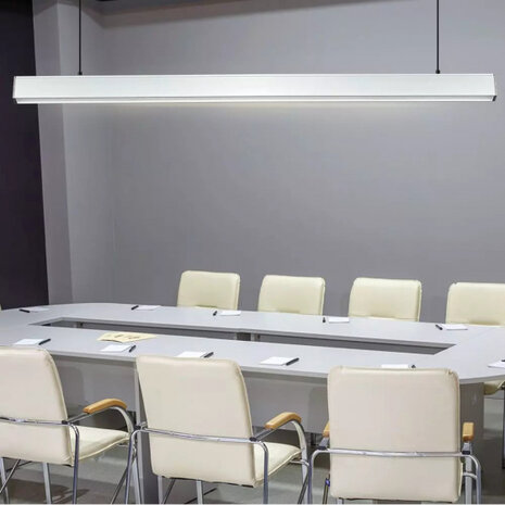 hanglamp VT-7-43 led 120 cm 4000K 3400lm aluminium zilver