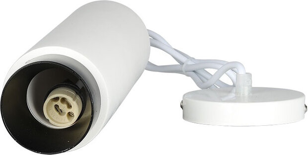 hanglamp VT-864 8 x 120 cm GU10 gips/staal zwart/wit