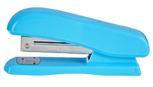 nietmachine 10 x 3,5 x 18,5 cm zilver/blauw