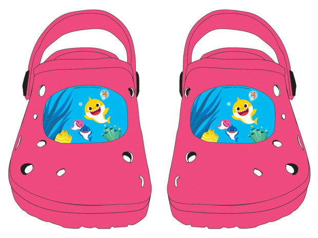 tuinklompen Baby Shark junior EVA roze mt 28/29