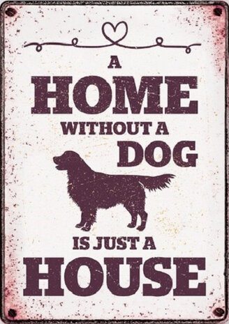 wandbord Home Dog House 21 x 14,8 x 2 cm staal