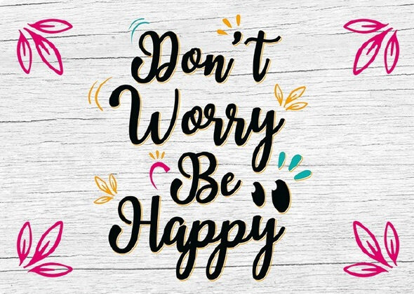 wandbord Don&#039;t Worry 14,8 x 21 x 2 cm staal