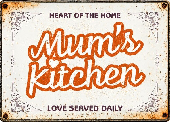 wandbord Mum&#039;s Kitchen 14,8 x 21 x 2 cm staal