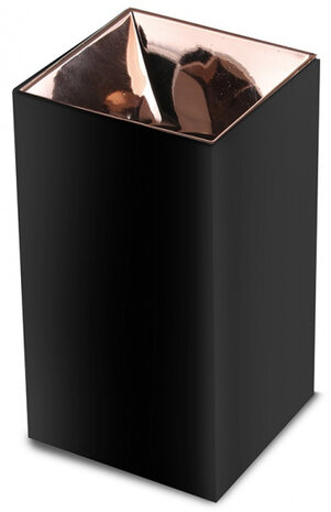 fitting VT-882 GU10 35W 7,4 x 14 cm IP20 zwart/ros&eacute;goud
