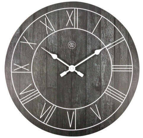 wandklok Paul 40 cm hout zwart