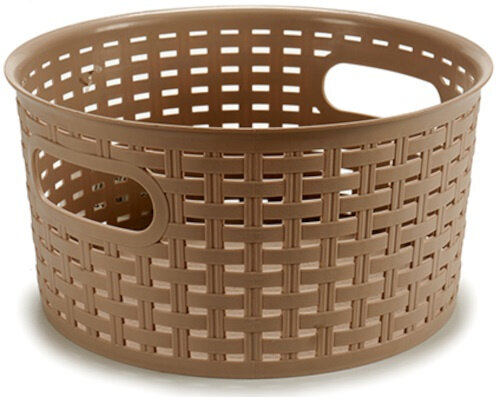 mand rond 8 liter 26 x 13 cm rotan bruin