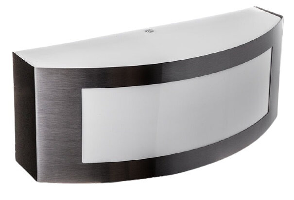 wandlamp VT-7670 E27 14W 25 x 9 cm IP44 RVS zwart