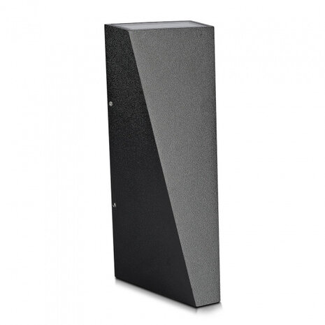 wandlamp VT-826 6W 20 cm 3000K IP65 aluminium zwart