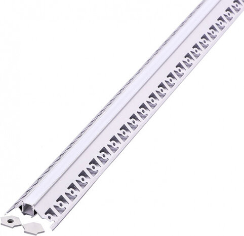 led-strip profiel VT-8103 200 cm aluminium zilver/matwit