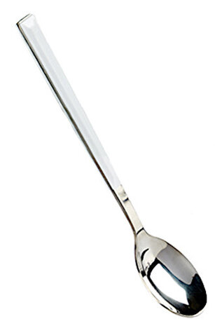 theelepel 16 x 3 cm RVS wit/zilver