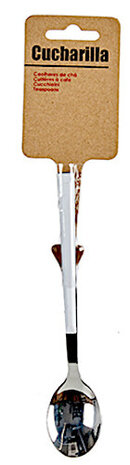 theelepel 16 x 3 cm RVS wit/zilver