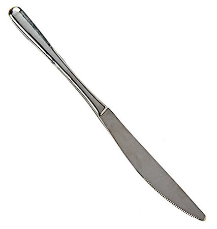 dinermes 23,5 x 2 cm RVS zilver