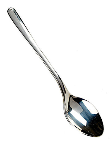 theelepel 14 x 3 cm RVS zilver