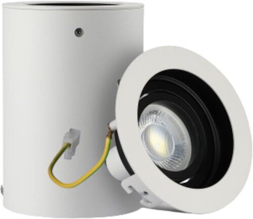 opbouwspot VT-7310 GU10 35W 10 x 14,2 cm aluminium wit