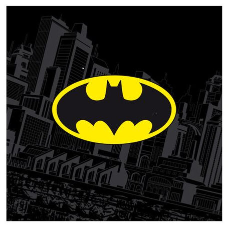 handdoek Batman jongens 30 x 30 cm katoen zwart
