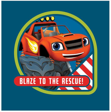 handdoek Blaze junior 30 x 30 cm katoen blauw