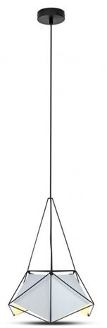 hanglamp VT-7401 E27 60W 40 x 90 cm IP20 staal wit/zwart
