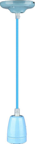 hanglamp VT-7998 E27 60W 4,7 x 75 cm porselein blauw