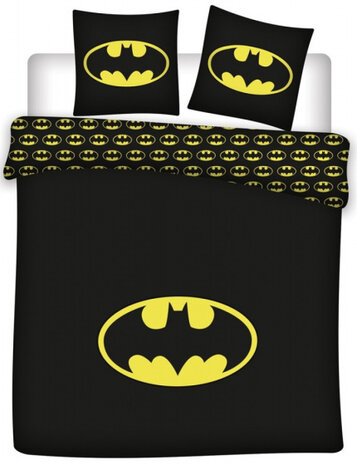 dekbedovertrek Batman 240 x 220 cm microfiber zwart