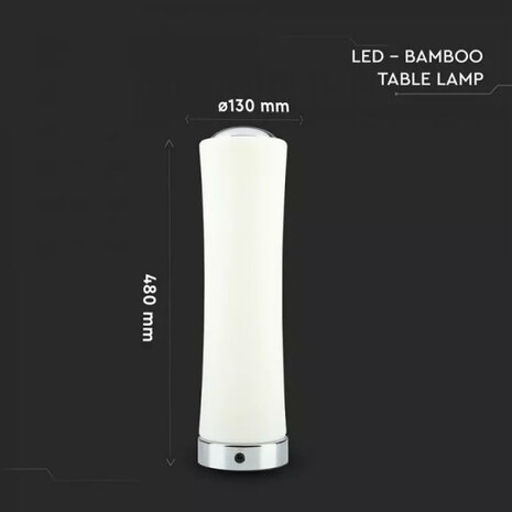tafellamp VT-7026 18W 3000K 1200lm 48 cm PC/staal wit
