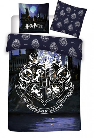 dekbedovertrek Harry Potter 240 x 220 cm katoen blauw