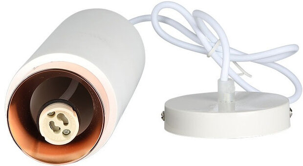 hanglamp VT-864 GU10 120 x 8 cm IP20 gips wit/ros&eacute;goud