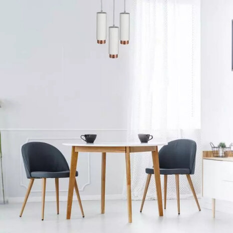 hanglamp VT-864 GU10 120 x 8 cm IP20 gips wit/ros&eacute;goud