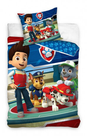 dekbedovertrek Paw Patrol junior 140 x 200 cm katoen