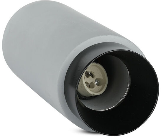 plafondlamp VT-865 GU10 35W 20 x 8 cm staal grijs/zwart