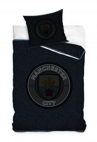 dekbedovertrek Manchester City 140 x 200 cm lichtblauw