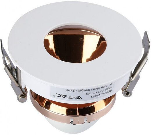 inbouwspot VT-873 8 x 4,2 cm GU10 aluminium wit/ros&eacute;goud