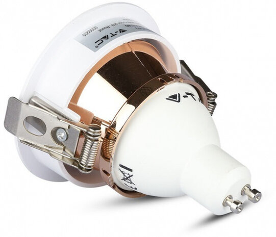 inbouwspot VT-873 8 x 4,2 cm GU10 aluminium wit/ros&eacute;goud